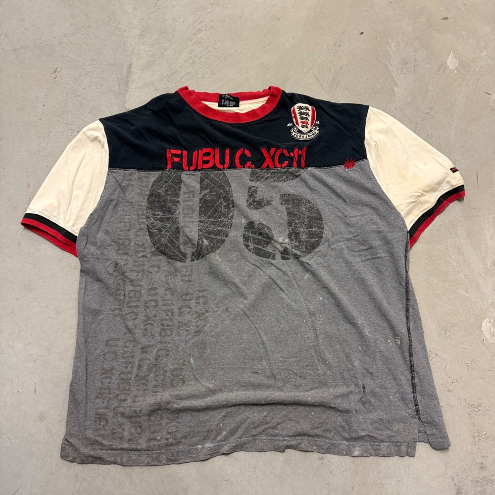 2000s y2k fubu embroidered grunge tee